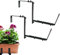 Soportes de caja de ventana, 2 soportes de metal ajustables para macetas, soporte resistente para plantas de balcón, soporte resistente para macetas de valla para exteriores y jardinería de cubierta