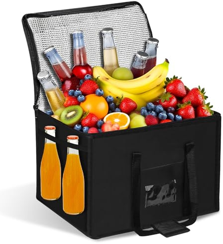 LPZMPZ Kühltasche Hroß Thermotasche 40L Picknicktasche Faltbar Kühltasche Einkaufen Thermotasche Isoliertasche für Camping BBQ Reisen Auto Lebensmitteltransport