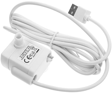 Mipcase Wasserpumpe für Katzenbrunnen mit USB 5v Kleiner Tauchpumpe Geräuscharm mit Trockenlaufschutz und LED Ersatzpumpe für Haustier Trinkbrunnen