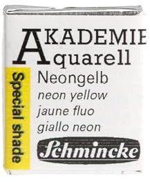 Schmincke AKADEMIE Aquarell 1/2 Näpfchen Neongelb, 16 950 044