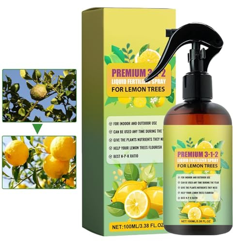 Lemon Tree Fertilizer Spray, 100ml Liquid Fertilizer For Lemon Tree, Concentrated Lemons Trees Fertilizers For All Citrus Lemons Trees For Healthy Leaves And Root Growth