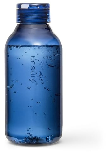 VINSUN Trinkflasche 750ml dunkel blau Tritan - Kohlensäure geeignet | Wiederverwendbar, BPA frei, auslaufsicher - Leichte Wasser Flasche für Sport, Outdoor, Schule, Uni, Fahrrad, Büro, Gym