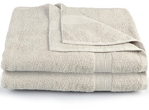 CelinaTex Bari Saunatuch Doppelpack 80 x 200 cm Platin grau Baumwolle Frottee Handtuch Badetuch Saunahandtuch