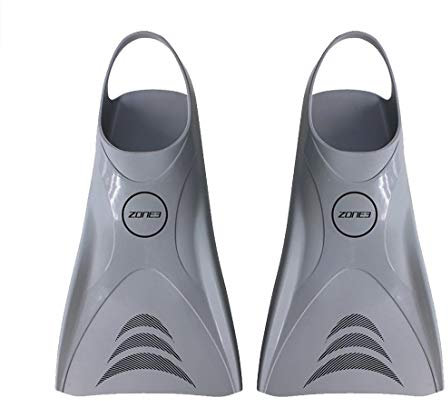 ZONE3 V-Flex Ergo Trainingsflossen, Unisex, SA18UFIN, Silber, L(9.5-11.5)
