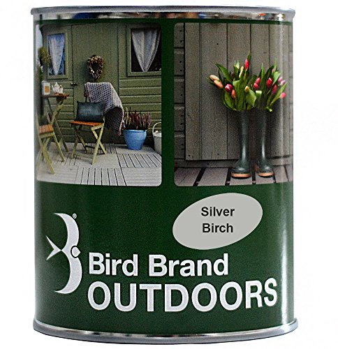 Bird Brand Outdoor Garden Paint Satin Finish (2.5 Litre, Silver Birch)