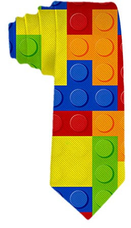 Handgefertigte Krawatten für Herren: Skinny gewebte schmale Krawatte, Herren-Krawatte, dicke Krawatte, bunte Bausteine, Ziegel-Krawatten für jedes Outfit, weiß, Einheitsgröße, weiß, Einheitsgröße