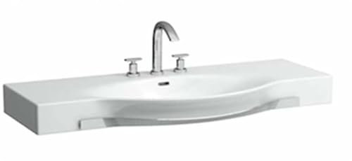 Laufen Palace Waschtisch, 3 Hahnlöcher, mit Überlauf, mit Handtuchhalter, 1200x510, weiß - H8127040001081