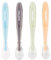 Nattou Cuillères en Silicone Pour Enfants, 4 Pièces, Longueur : 16 cm chacune, Avec Boîte de Transport Pour 1 Cuillère, Sans BPA, Silicone, Multicolore