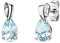 Orovi 9 Karat (375) Gold Schmuck Damen Tropfen Ohrringe Weißgold mit Edelstein/Geburtsstein Saphir/Rubin/Smaragd Ohrhänger (Aquamarin)
