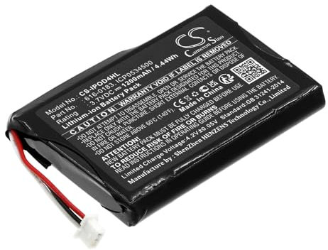TCTK Akkus 1200mAh Kompatibel mit A1059, A1099, iPOD 4th Generatio, iPOD 4th Generation, Generation Photo, Photo, U2 20GB Color Display MA127, 30GB M9829, 30GB M9829/A, M9829B/A, M9829DK/A, M9829FD/A