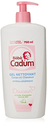 Cadum Bébé Cadum Reinigungsgel für Körper und Haar mit Mandelöl, Bio-Mandelöl, für Babys, 750 ml