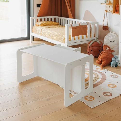Sweet Home From Wood Tisch- und Stuhl-Set für Kinder, für Kinder von 2-3 Jahren, Weiß