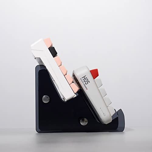 Sumgsn Mechanical Keyboard Storage Stand Display Keyboard Holder Black Transparent Acrylic Stand for Two Keyboard