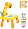 DIRUQSD Tableau à dessin pour enfants, projecteur de suivi et de dessin pour enfants, table de projection de dessin, table de table, kit de coloriage intelligent, mini projecteur de trace, jouet