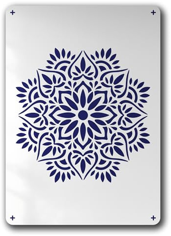 LUNATIK Schablone Mandala Blume Floral - BD52
