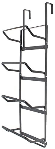 4 Tier Metal Over Door Towel Rail Rack Hanger Holder Bathroom Storage Organizer