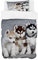 Zomer Bettwäsche Set 135x200 Bettwäsche 2tlg Weich Mikrofaser Bettbezug - 1 Bettdeckenbezug + 1 Kissenbezug 80x80cm mit Husky Dog