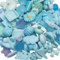 Chenkou Craft 50 Stück gemischte Osterknöpfe mit flacher Rückseite, Kunstharz, flache Rückseite, Blau