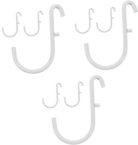 Cabilock 9-Tlg Lochwand-Papierhandtuchhalter Aufhänger-Set Haken Für Regal Papierhandtuchhalter Mit Ablage Lochwand Haken In J-Form Regalhaken Lochwandhaken Edelstahl Weiß