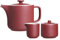Ritzenhoff & Breker Jasper Teezubehör Set, Beere, Kanne 1,4 Liter, Milchkännchen 170 ml, Zuckerdose ø 8,5 cm, Steinzeug, Mattglasur & Soft-Touch-Haptik
