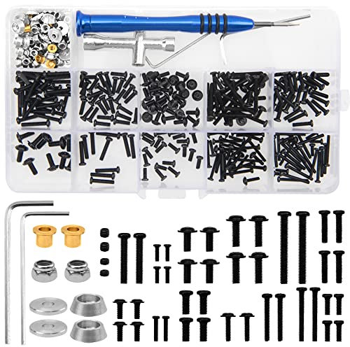 Vgoohobby Universal M2 M2.5 M3 RC Schrauben Kit Schraubbefestigungen Dichtung Reparatur Werkzeug-Set kompatibel mit MN D90 D91 MN99S WPL C14 C24 B24 B36 1/12 1/16 RC Car