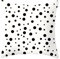 Sofa Kissen 45X45 Dekokissen, Kissen Bezug Bohoo Polyester Kissenbezug 1Stück Runder Punkt Weiß Schwarz für Stuhl Wohnzimmer Schlafzimmer