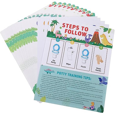Operitacx 1 Set train sticker potty training hook up pen cap child training supplies potty training chart with sticker aniaml potty training chart paper