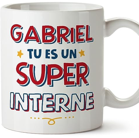 Mugffins Tasses Personnalisables pour INTERNE homme - En Français - Cadeau Personalisé- Tu es Super - 11 oz / 330 ml