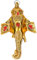 Großer Ganesha-Wandbehang, Diwali-Dekoration, Tordekoration, Ganesha, goldene Farbe, 20,3 cm hoch