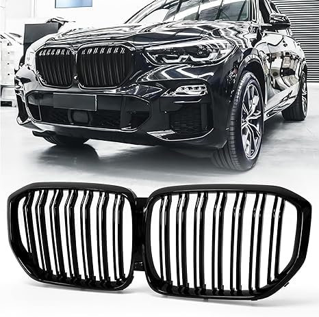 G05 Kühlergrille passend für BMW X5 G05 Nieren Schwarz xDrive40i/xDrive50i/xDrive45e/M50i/M50i Doppelsteg Nieren 2018 2019 2020 2021 2022