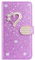 Étui Compatible avec TCL 40 SE Coque, Paillettes Clapet Housse Rabat en Cuir Glitter Etui Housse Little Love Design Bling Glitter Paillettes Diamant PU Cuir Housse Etui pour TCL 40 SE - Violet