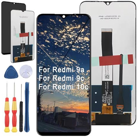 Yuxyiony Repuesto de LCD Pantalla para Xiaomi Redmi 9A/9C/10A Display Repair Screen y Accesorios de Herramientas de Repuesto.