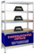 PROREGAL Schwerlastregal Rivet HxBxT 180x120x45cm Fachlast 250kg, Innovatives Stecksystem, Verzinkt, Garagenregal, Lagerregal, Steckregal, Stahl, Kellerregal