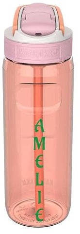 Kambukka Trinkflasche Lagoon Mango Tango 750ml farbig personalisiert mit Namen | Spout-Deckel mit Strohhalm | Sport-Flasche aus Tritan BPA-frei auslaufsicher