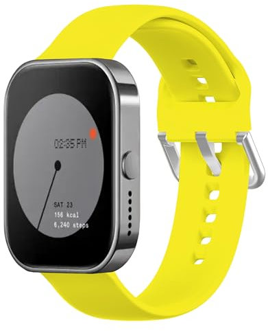 CZhkg Armbänd Sportbänder für CMF Watch Pro Strap, Silikonband Wristband Ersatzbänd Bracelet Armbände Schnellverschluss Uhrenband Verstellbares Bracele für CMF by Nothing Watch Pro (Gelb)