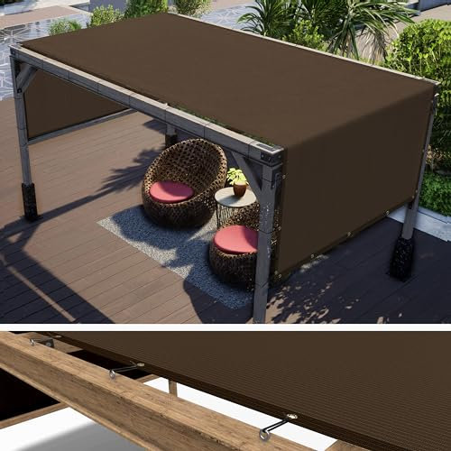ColourTree Housse de rechange UPF50 pour pergola de 2,4 x 4,8 m, tissu de qualité commerciale 260 g/m² pour terrasse, jardin, cour (dimensions personnalisées)
