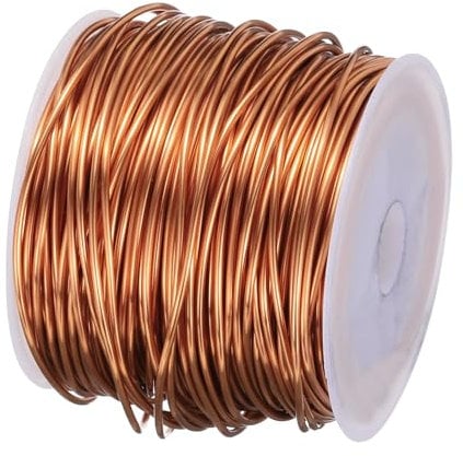 sourcing map Filo magnetico da 1 mm, 28 m, smaltato, filo di rame smaltato, bobina di avvolgimento magnetica, 200 g, 155 C, per trasformatori e induttori