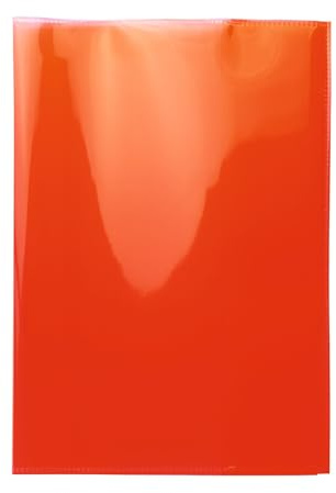 HERMA 19616 Heftumschläge A5 Transparent Rot, Hefthüllen aus strapazierfähiger, abwischbarer und extra dicker Polypropylen-Folie, durchsichtige Heftschoner Set für Schulhefte, farbig