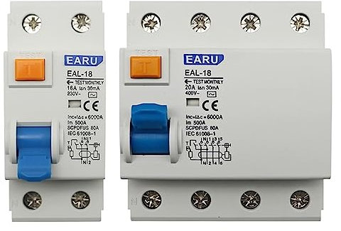 BUTPDYPEP 10 pièces 2P 4P 10/30/100/300mA Type AC RCCB RCD ELCB disjoncteur à Courant résiduel électromagnétique disjoncteur différentiel Interrupteur de sécurité(2P 63A)