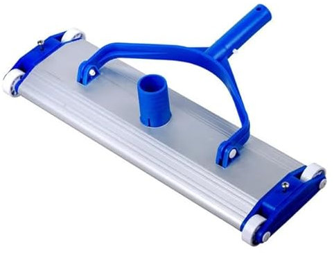 Limpiafondos Metalico Limpiador Manual de Piscinas 458 mm 4 Ruedas (Fijacion Clip)