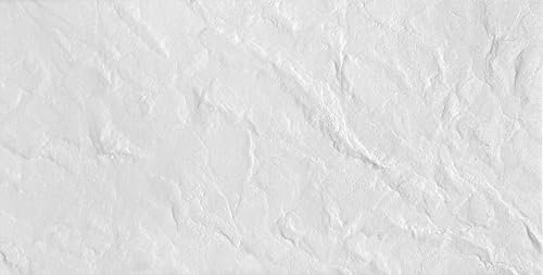DECCART - Wandpaneele 100x50 cm - Panel wand - Paneele - Wandverkleidung Innen Deckenverkleidung Wandplatten aus Polystyrol 3d Wall Panels Steinoptik - Weißer Felsblock weiß - 40 Stück (20 m²)