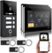GVS - IP Video Türsprechanlage 3 Familienhaus mit Türöffner (RFID & Fingerprint), HD Kamera, 3X 7 Zoll Monitor & App - Smarte Video Türklingel mit Kamera & Gegensprechanlage (AVS5291A)