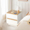 Bonnlo Bedside Table with 2 Drawers Bedroom Storage Cabinet with Smooth Metal Runner for Living Room Bedroom Nightstand Table 38 x 32 x 40 cm