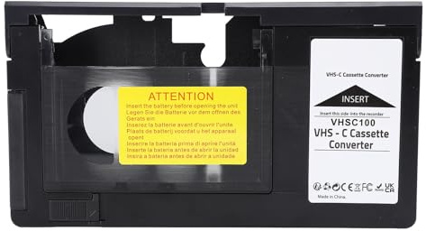 Annadue VHS C Kassettenadapter, Kassettenadapterbox Camcorder für VHS für VHSC, Video Kassetten Player Konverter Ersatzunterstützung Digital Convertation