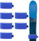 Lot de 6 Sangles de Fixation pour Skis – Sangles de Transport réglables avec Coussinets de Protection antidérapants | pour Le Transport de Skis/Snowboards/bâtons | Rembourrage EVA (Bleu)