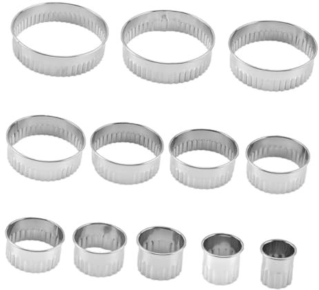 DINHEAROM 12 Piezas Cortadores De Galletas Moldes De Acero Inoxidable Moldes Para Hornear Caseros Para Repostería