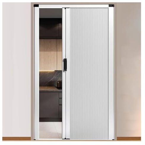 MZZKFC Push-Pull Waben-Falttür, Anpassbare Teleskop-Akkordeon-Tür Kein Stanzen Erforderlich & Wasserdicht, 20-80 IN Raumteiler-Tor Zum Schutz Der Privatsphäre(32x80in (81x203cm))