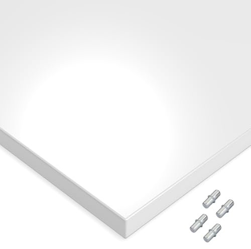 X57 Einlegeboden nach Maß - 2mm ABS Kante umlaufend - Regalbrett, Fachboden, Holzbrett im Zuschnitt nach Maß passend für jeden Schrank (Weiß Hochglanz)