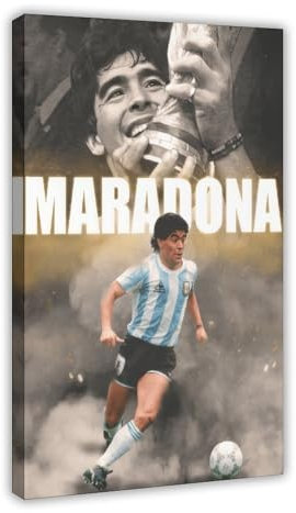 Diego Maradona Poster, Maradona, Leinwandposter, Schlafzimmer, Dekoration, Landschaft, Büro, Raumdekoration, Geschenk, 60 x 90 cm