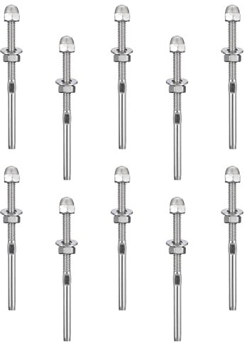 SEWACC 10pièces Tendeur De Câble Pour Garde-corps De Terrasse Tendeur De Câble Pour Garde-corps Escalier Acier Inoxydable